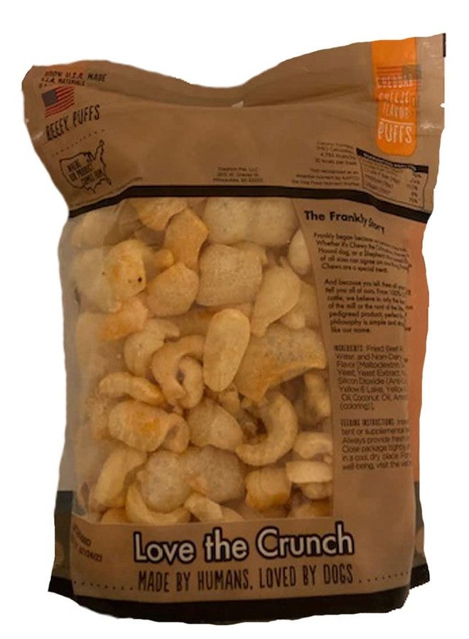 Frankly Cheddar Cheese Flavor Beefy Puffs 100% USA Made Collagen Packed Snack 5 Ounce Package - Image 2